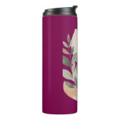 Minimale botanische Blattmuster Thermosbecher (Nach links gedreht)