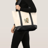 Minimale botanische Blattmuster Tragetasche (Vorderseite (Produkt))