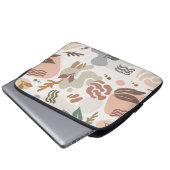 Minimale botanische Blumen Laptopschutzhülle (Vorne Knopf)