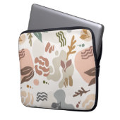 Minimale botanische Blumen Laptopschutzhülle (Vorderseite Links)