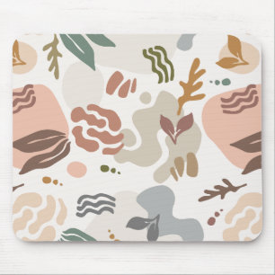 Minimale botanische Blüten Mousepad