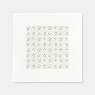 Minimale botanische Cocktailservietten Serviette