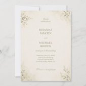 Minimale botanische Eleganz Einladung (Vorderseite)