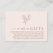 Minimale botanische Hochzeit wünscht Well-Card PEY Begleitkarte (Vorderseite)