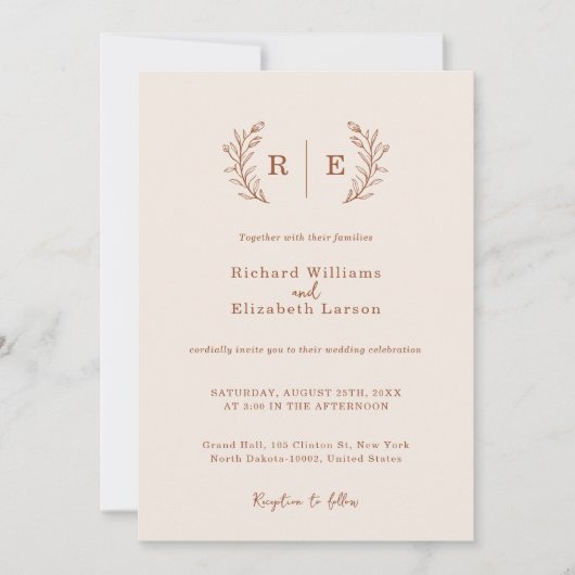 Minimale Botanische Kranzmonographie Einladung (Vorderseite)