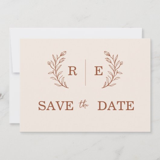 Minimale Botanische Kranzmonographie Save The Date (Vorderseite)
