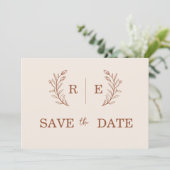 Minimale Botanische Kranzmonographie Save The Date (Stehend Vorderseite)