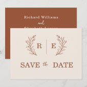 Minimale Botanische Kranzmonographie Save The Date (Vorne/Hinten)