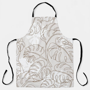 Minimale botanische Kunst nahtloses Muster. Tropis Schürze