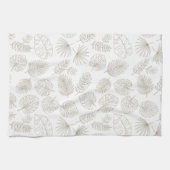 Minimale botanische Line-Art-Muster (5) Geschirrtuch (Horizontal)