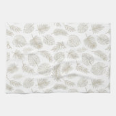 Minimale botanische Line-Art-Muster (6) Geschirrtuch (Horizontal)