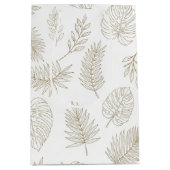 Minimale botanische Line-Art-Muster (6) Mittlere Geschenktüte (Vorderseite)
