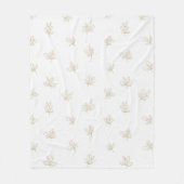 Minimale botanische Line-Art-Muster (7) Fleecedecke (Vorderseite)