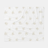 Minimale botanische Line-Art-Muster (7) Fleecedecke (Vorderseite (Horizontal))