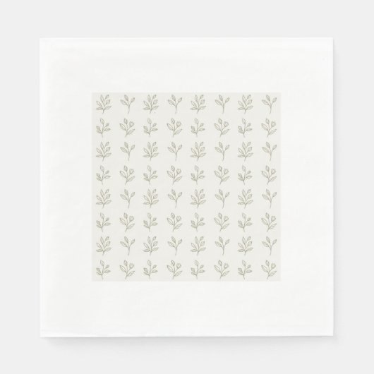 Minimale Botanische Lunchservietten Serviette (Vorderseite)