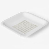 Minimale Botanische Pappteller im Quadratformat (Gewinkelt)