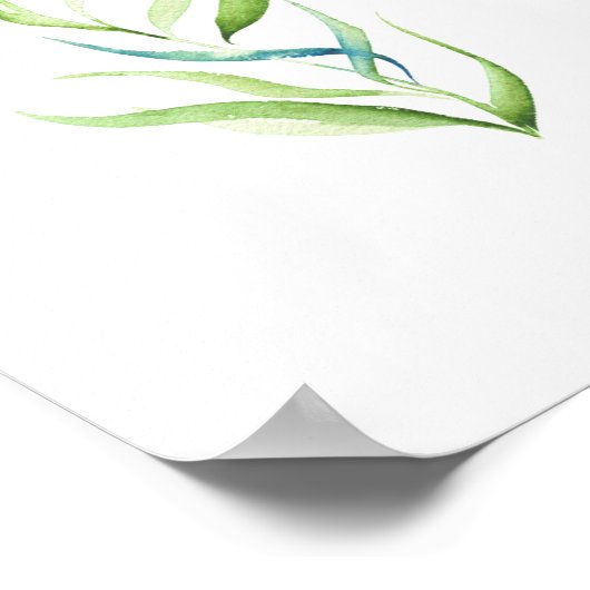 Minimale botanische Pflanze Poster (Ecke)