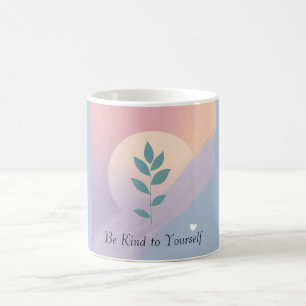 Minimale botanische psychische Gesundheit Positive Kaffeetasse