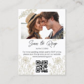 minimale botanische qr Code uAwg Hochzeit Begleitkarte (Vorderseite)