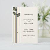 Minimale botanische Save-the-Date-Karte Save The Date (Stehend Vorderseite)