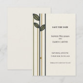 Minimale botanische Save-the-Date-Karte Save The Date (Vorne/Hinten)