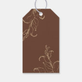 Minimale Botanische Terracotta Hochzeit Vielen Dan Geschenkanhänger (Rückseite)