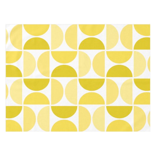 Minimale Bowls des mittleren Jahrhunderts Art Gelb Tischdecke (Vorderseite (Horizontal))