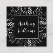 Minimale Branchen BlumenTypografie Quadratische Visitenkarte (Vorderseite)