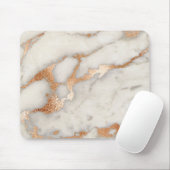 Minimale Branding-Rose Gold Kupfer-Marmor-Kupfer Mousepad (Mit Mouse)