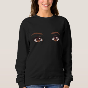 Minimale braune Augen Grafik Frauen- Sweatshirt