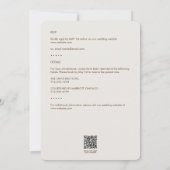 Minimale braune Foliage Kontur All-in-One Hochzeit Einladung (Rückseite)