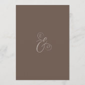 Minimale braune Hochzeitstisch-Schild Cocoa Bar (Rückseite)