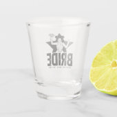 Minimale Braut Blumen Schnapsglas (Rückseite)