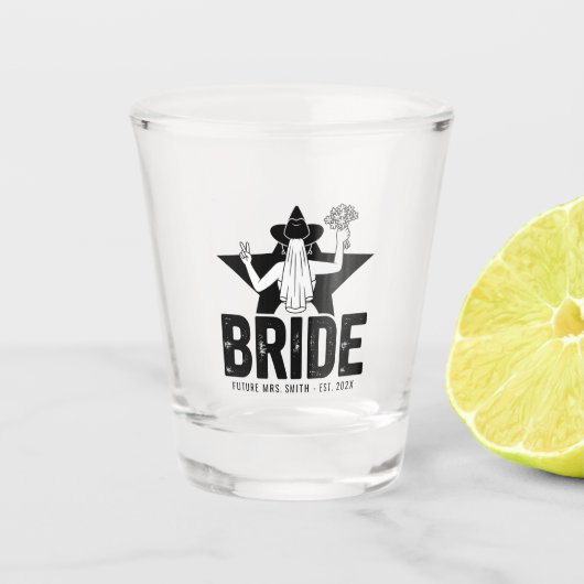 Minimale Braut Blumen Schnapsglas (Vorderseite)