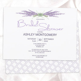 Minimale Brautparty Herb Lavender Blume Bündel Einladung