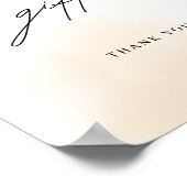 Minimale Brautparty-Karten und Geschenke-Zeichen Poster (Ecke)