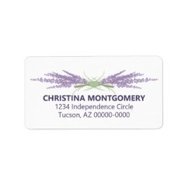 Minimale Brautparty Lavendel Blume Herb Bundles Adressaufkleber