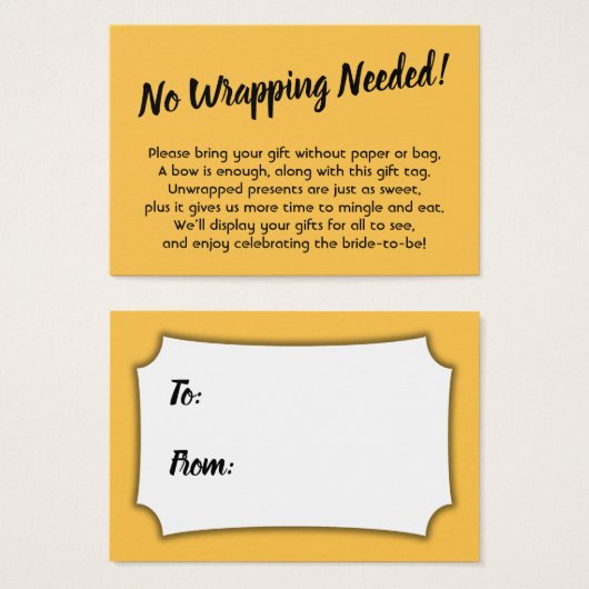 Minimale Bridal No Wrap Dusche Apricot Geschenkkar