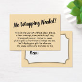 Minimale Bridal No Wrap Shower Peach Geschenkkarte (Schreibtisch)