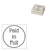 Minimale Briefmarke "Bezahlt in Vollkautschuk" Gummistempel (Stempel)