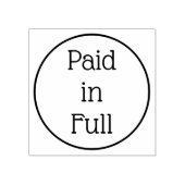 Minimale Briefmarke "Bezahlt in Vollkautschuk" Gummistempel (Prägung)