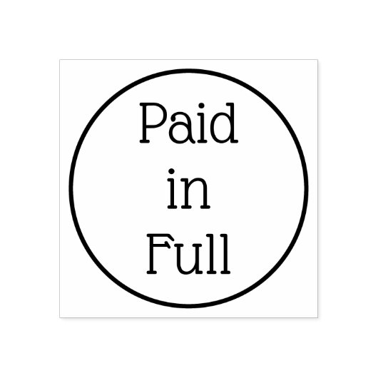 Minimale Briefmarke "Bezahlt in Vollkautschuk" Gummistempel (Prägung)