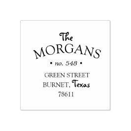 minimale Briefmarke der dekorativen Skriptschrift- Gummistempel