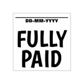 Minimale Briefmarke "VOLLSTÄNDIG BEZAHLT" Kautschu Gummistempel (Prägung)