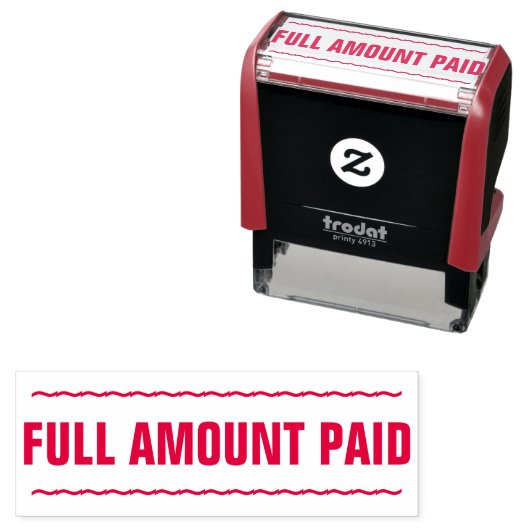 Minimale Briefmarke "VOLLSTÄNDIG BEZAHLTER BETRAG" Permastempel (Beispiel)
