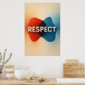 Minimale Brücke respektieren Typografie Poster (Küche)