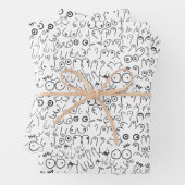 minimale Brustdrüsendesign in Papierblättern Geschenkpapier Set (Beispiel)