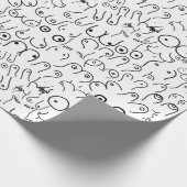 minimale Brustentwicklung Geschenkpapier (Ecke)