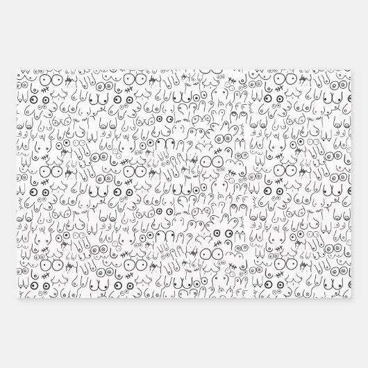 minimale Brustentwicklung Geschenkpapier Set (Vorderseite 3)