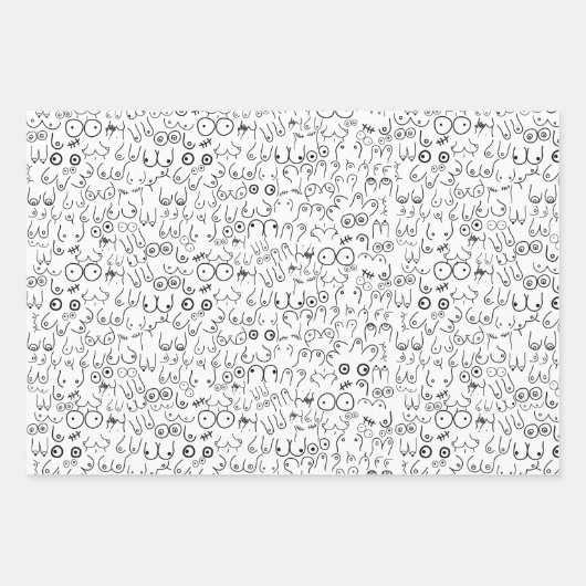 minimale Brustentwicklung Geschenkpapier Set (Vorderseite 2)
